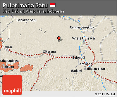 Shaded Relief 3D Map of Pulotimaha Satu