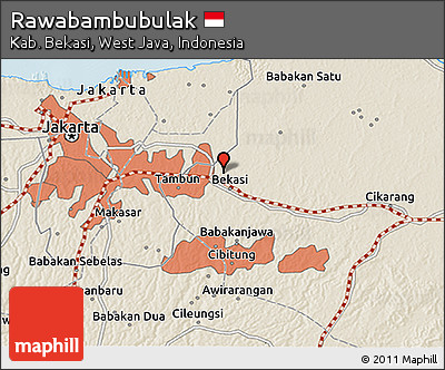 Shaded Relief 3D Map of Rawabambubulak