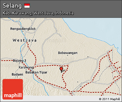 Shaded Relief 3D Map of Selang