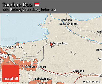 Shaded Relief 3D Map of Tambun Dua
