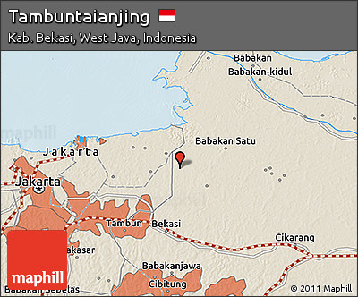 Shaded Relief 3D Map of Tambuntaianjing