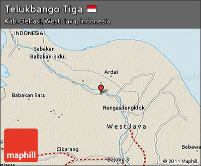 Shaded Relief 3D Map of Telukbango Tiga