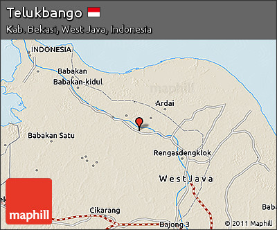 Shaded Relief 3D Map of Telukbango