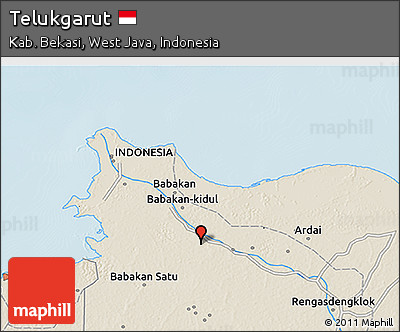 Shaded Relief 3D Map of Telukgarut