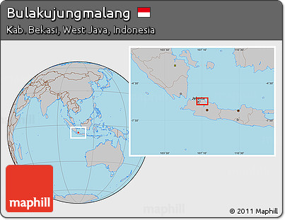 Gray Location Map of Bulakujungmalang