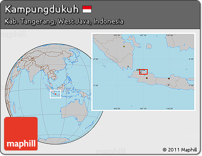 Gray Location Map of Kampungdukuh