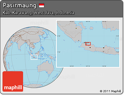 Gray Location Map of Pasirmaung
