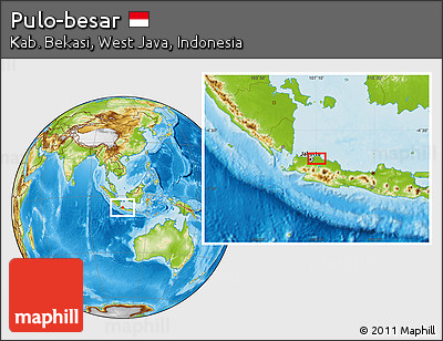 Physical Location Map of Pulo-besar