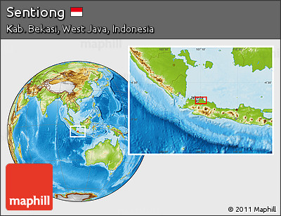 Physical Location Map of Sentiong