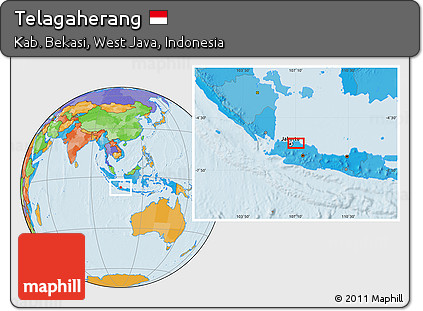 Political Location Map of Telagaherang