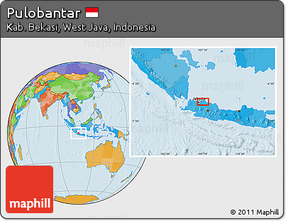 Political Location Map of Pulobantar