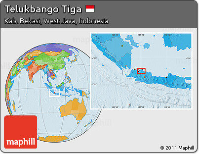 Political Location Map of Telukbango Tiga