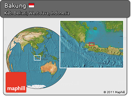 Satellite Location Map of Bakung