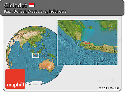 Satellite Location Map of Cicindet