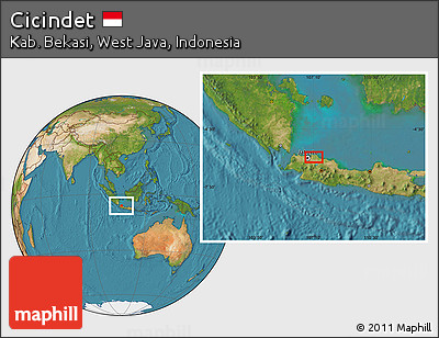 Satellite Location Map of Cicindet
