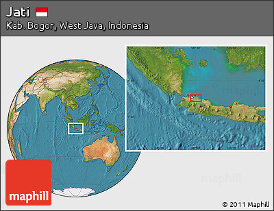 Satellite Location Map of Jati
