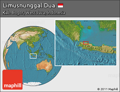 Satellite Location Map of Limusnunggal Dua
