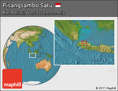 Satellite Location Map of Pisangsambo Satu