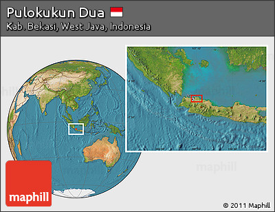 Satellite Location Map of Pulokukun Dua