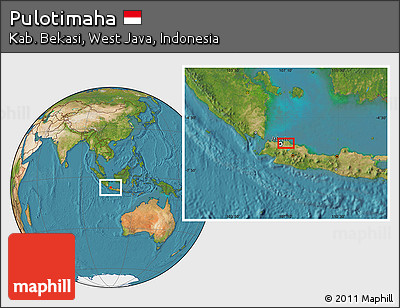 Satellite Location Map of Pulotimaha