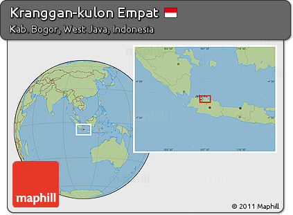 Savanna Style Location Map of Kranggan-kulon Empat