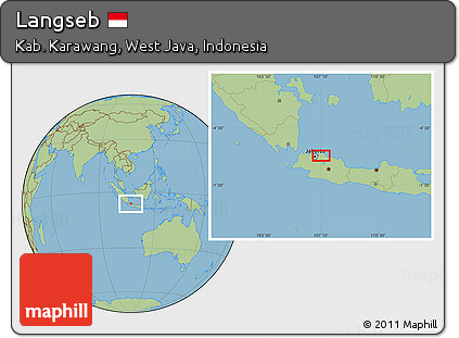Savanna Style Location Map of Langseb