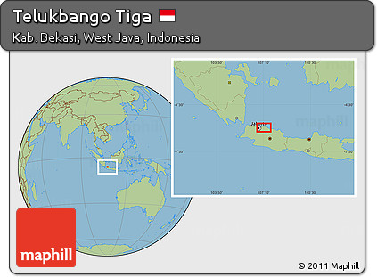 Savanna Style Location Map of Telukbango Tiga