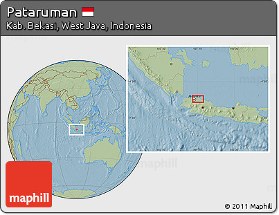 Savanna Style Location Map of Pataruman, hill shading