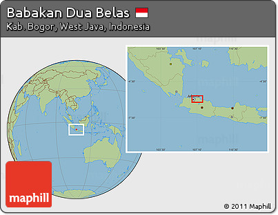 Savanna Style Location Map of Babakan Dua Belas