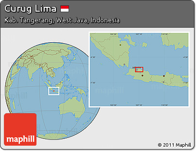 Savanna Style Location Map of Curug Lima