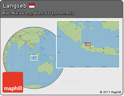 Savanna Style Location Map of Langseb