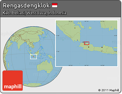 Savanna Style Location Map of Rengasdengklok