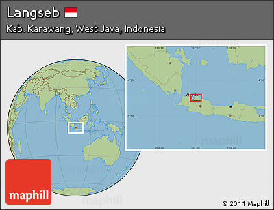 Savanna Style Location Map of Langseb
