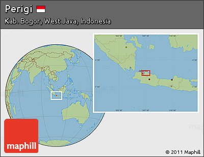 Savanna Style Location Map of Perigi