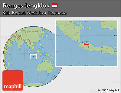 Savanna Style Location Map of Rengasdengklok