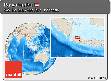 Shaded Relief Location Map of Rawalumbu