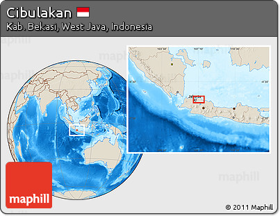 Shaded Relief Location Map of Cibulakan