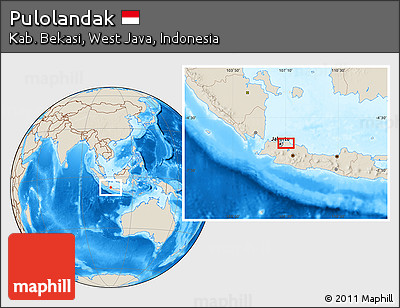 Shaded Relief Location Map of Pulolandak