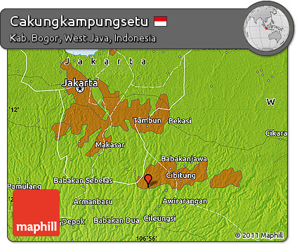 Physical Map of Cakungkampungsetu