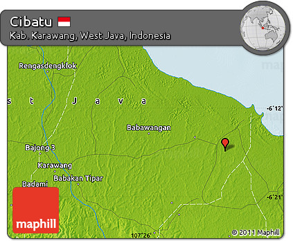 Physical Map of Cibatu