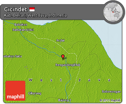 Physical Map of Cicindet