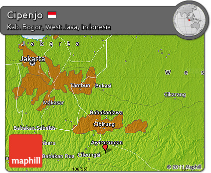 Physical Map of Cipenjo