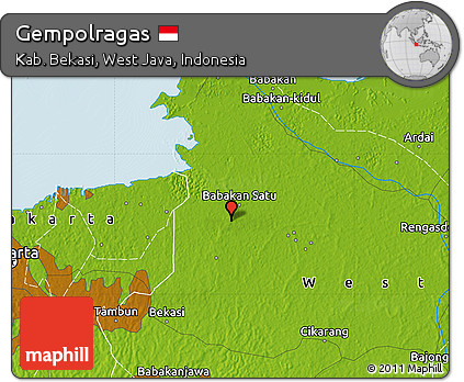 Physical Map of Gempolragas