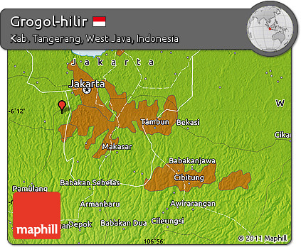 Physical Map of Grogol-hilir