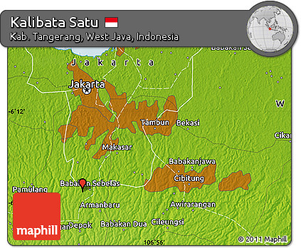 Physical Map of Kalibata Satu