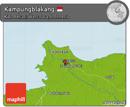 Physical Map of Kampungblakang