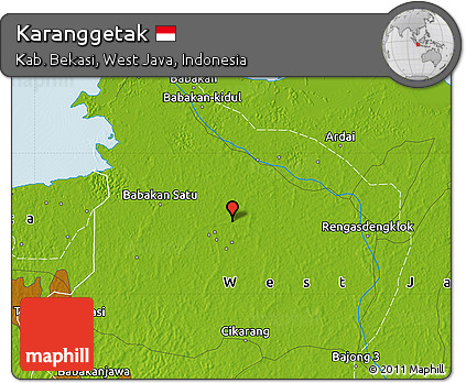 Physical Map of Karanggetak