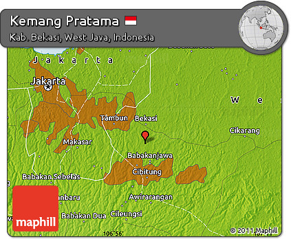 Physical Map of Kemang Pratama
