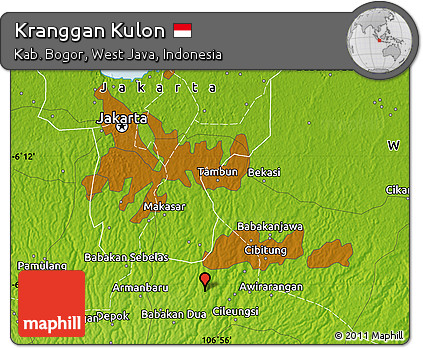Physical Map of Kranggan Kulon