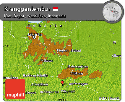 Physical Map of Krangganlembur